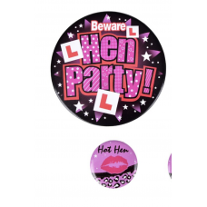 Badge Set - Hot Hen and Hen Party 8 Piece